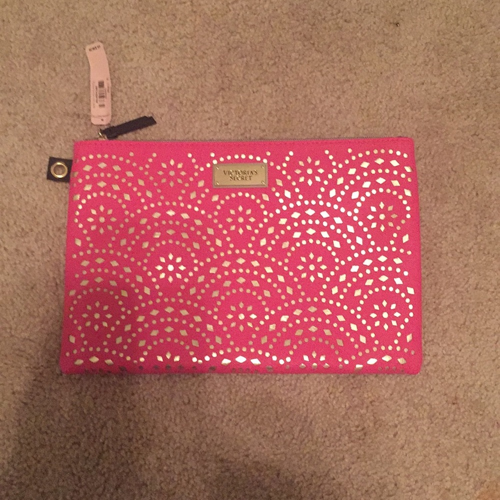 VS pink and rose gold clutch